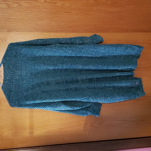 Cozy Dark Teal Duster Cardigan. NWT. Pockets!  Marled. - Picture 10 of 12